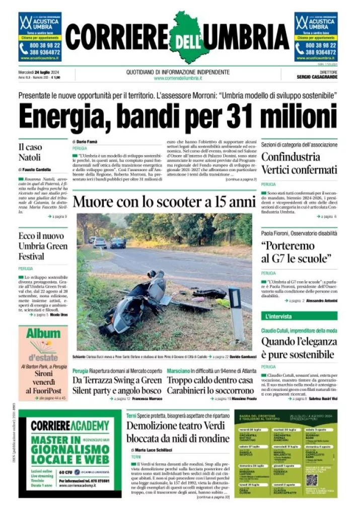 Prima-pagina-corriere umbria-del-2024-07-24